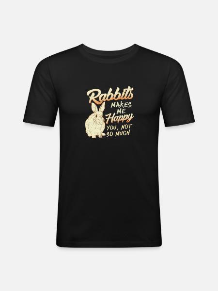 rabbit - Men's Slim Fit T-Shirt - black