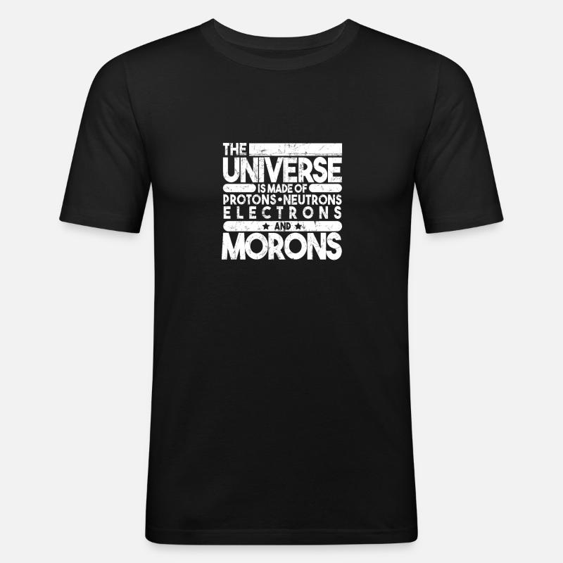 Physik - Männer Slim Fit T-Shirt - Schwarz