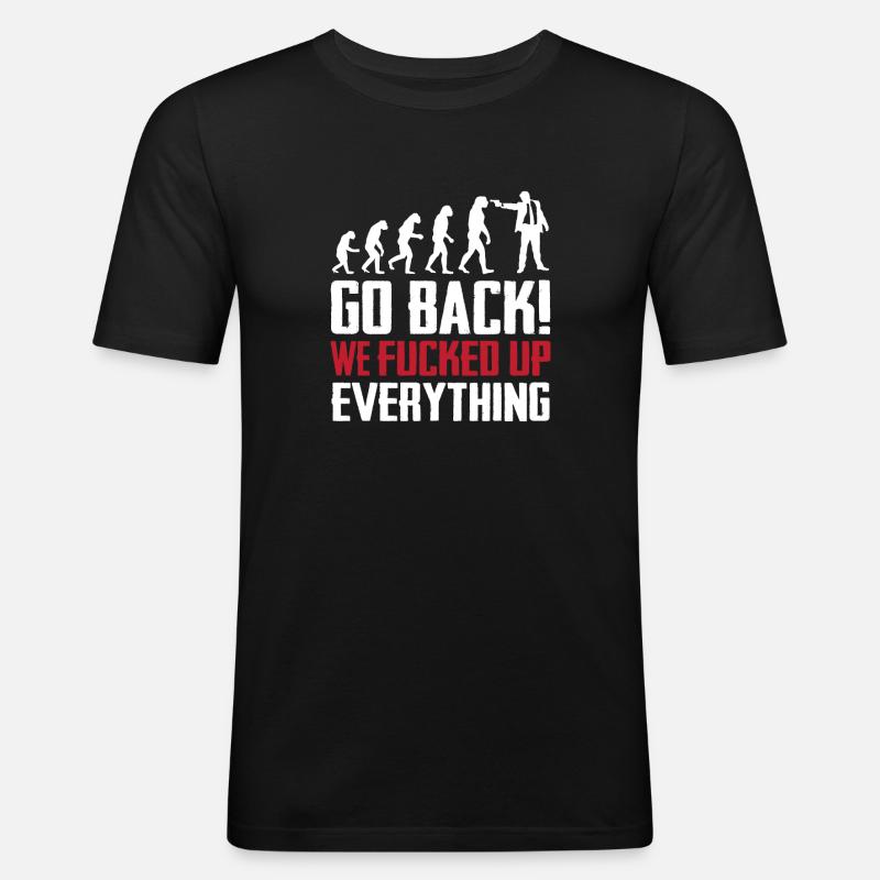 evolution - Men's Slim Fit T-Shirt - black