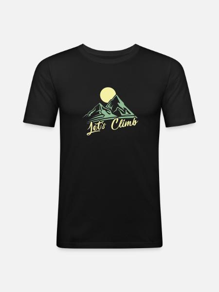 Grimpons - T-shirt près du corps Homme - noir