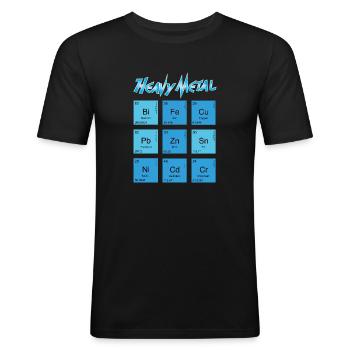 Nerd Science Shirt cadeau pour Geeks Heavy Metal - T-shirt près du corps Homme - noir - Devant - Nik (191cm)
