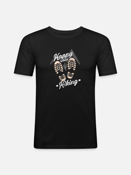 marche - T-shirt près du corps Homme - noir