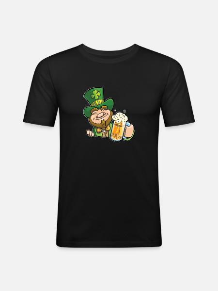 St Patricks design - Men's Slim Fit T-Shirt - black