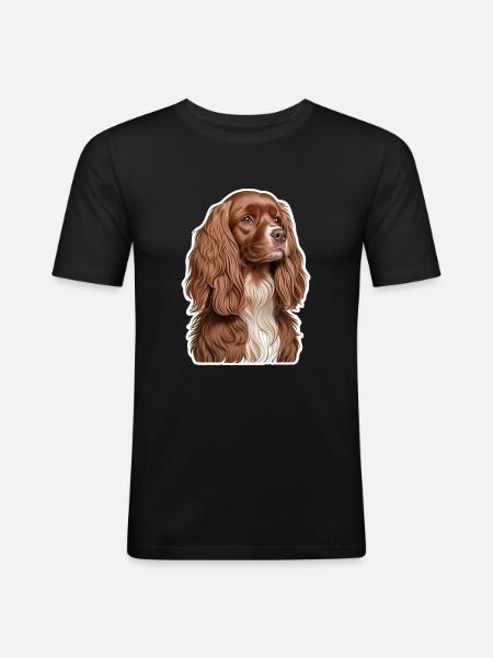 Kingston Cavalier Spaniel - Men's Slim Fit T-Shirt - black