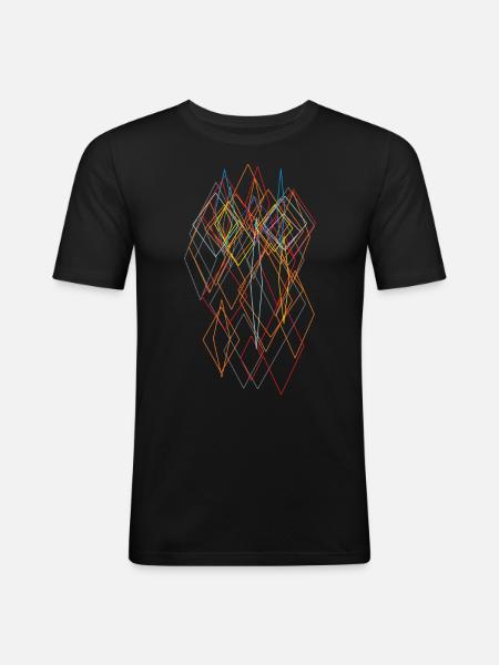 Abstract - Men's Slim Fit T-Shirt - black