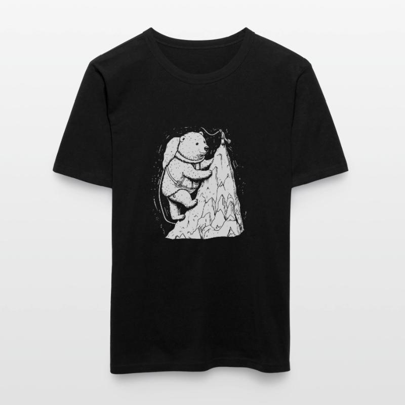 Süßer Eisbär Bär süß Bergsteigen Klettern Geschenk Männer Slim Fit T-Shirt