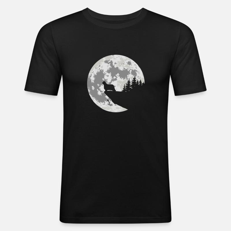 Splash Bearded Collie Hund - Männer Slim Fit T-Shirt - Schwarz