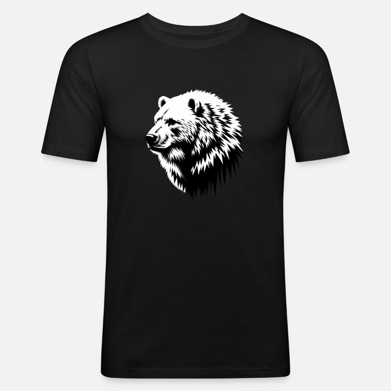 Bear | Eisbäar - Men's Slim Fit T-Shirt - black