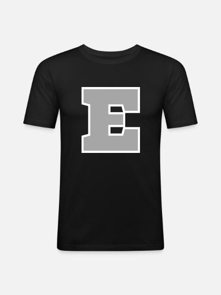 Letter e sport - Men's Slim Fit T-Shirt - black