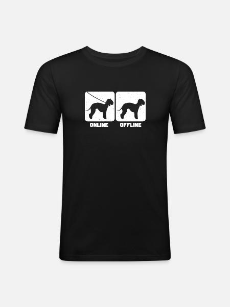 Bedlington Terrier - Men's Slim Fit T-Shirt - black