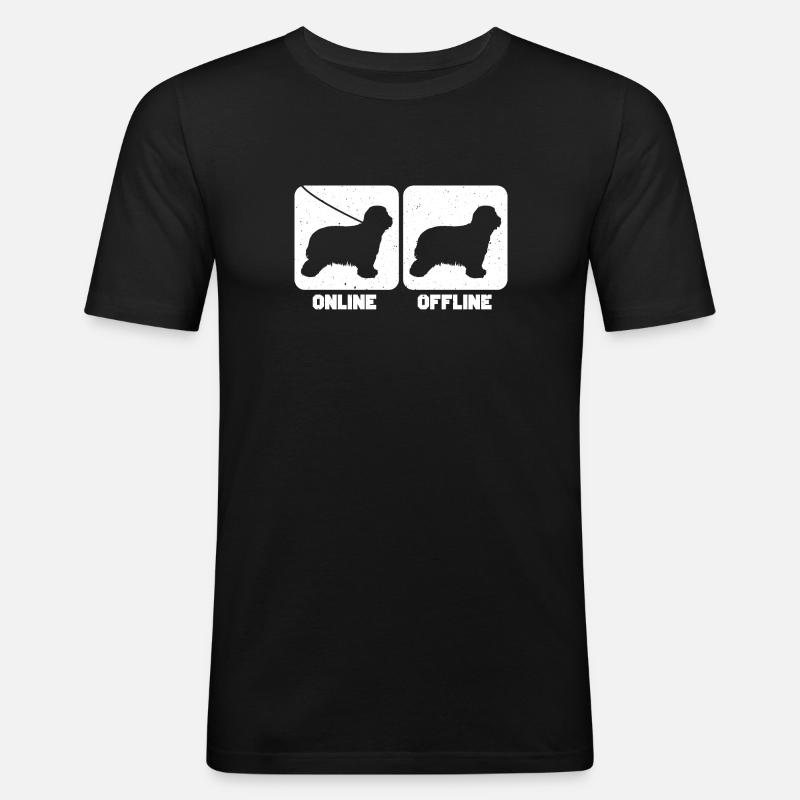 Bearded Collie - Männer Slim Fit T-Shirt - Schwarz