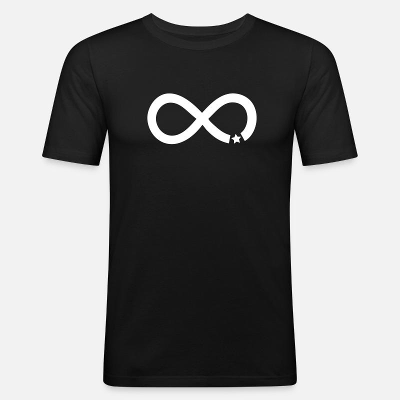 Unendlichkeit Sternchen - Männer Slim Fit T-Shirt - Schwarz