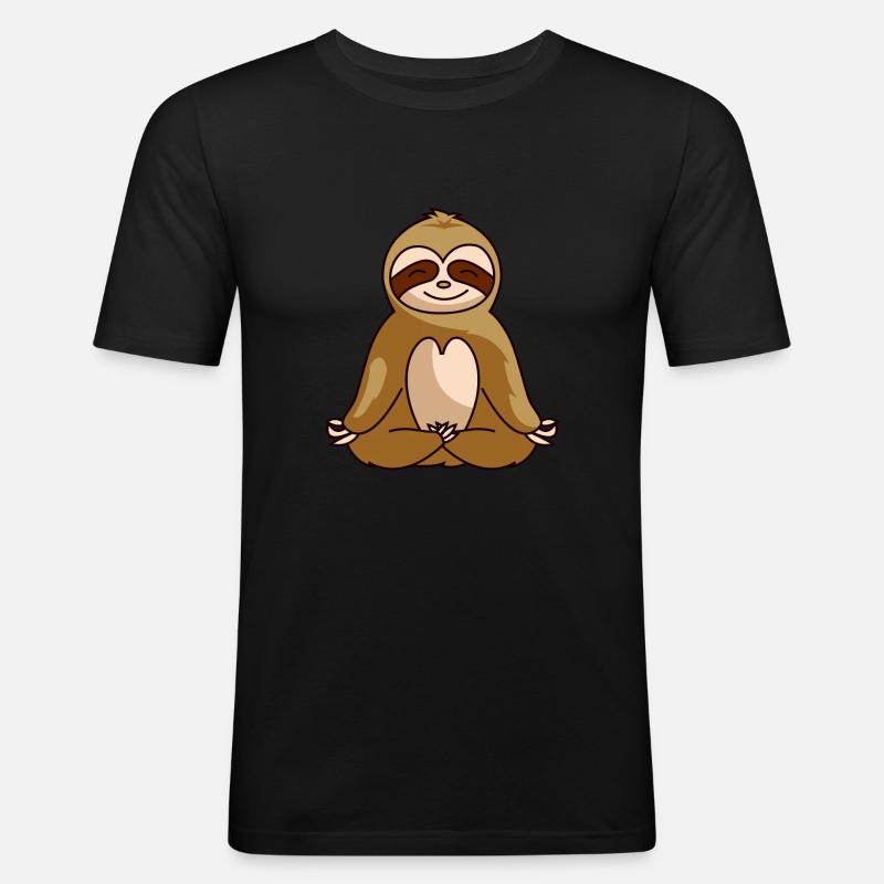 Sloth relax chill relax gift - Men's Slim Fit T-Shirt - black