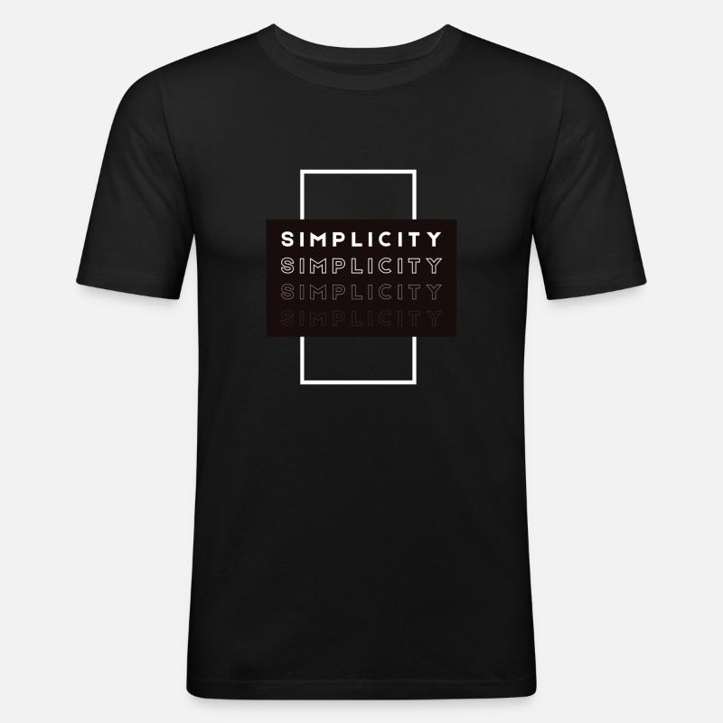 Simplicity - Männer Slim Fit T-Shirt - Schwarz