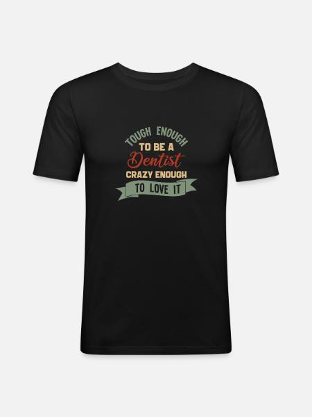 dentiste - T-shirt près du corps Homme - noir