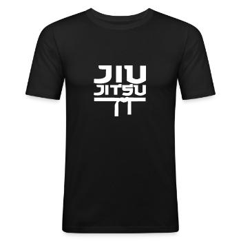 jiu jitsu - Men's Slim Fit T-Shirt - black - Front - Nik (191cm)