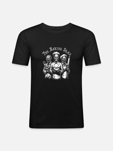 Baking Dead - backende Zombies - Men's Slim Fit T-Shirt - black