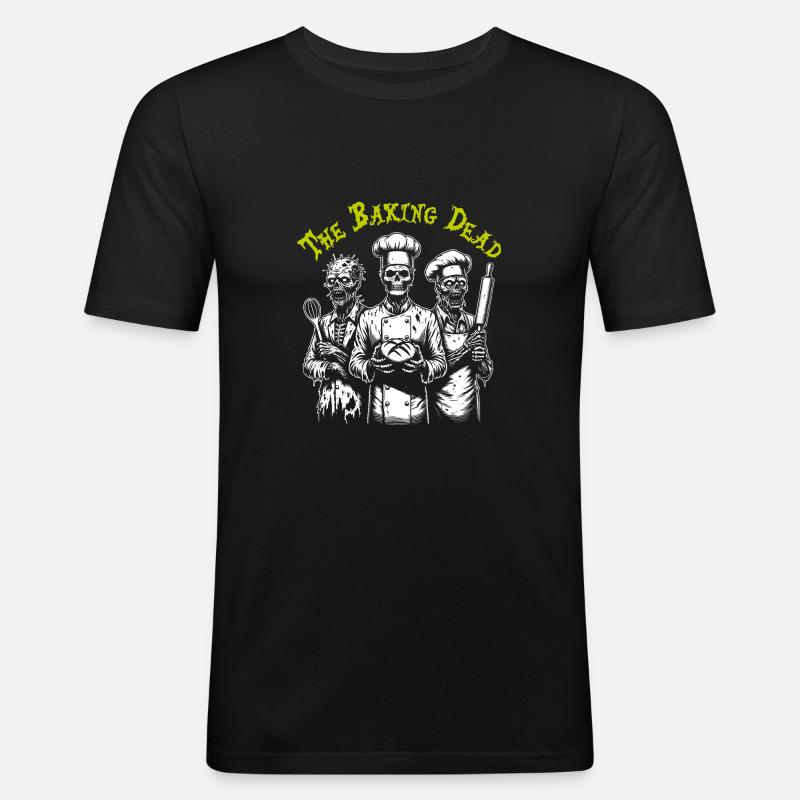 Baking Dead - backende Zombies - Men's Slim Fit T-Shirt - black