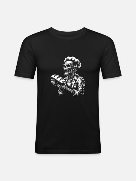 Zombie Baker Creepy Baker - Men's Slim Fit T-Shirt - black