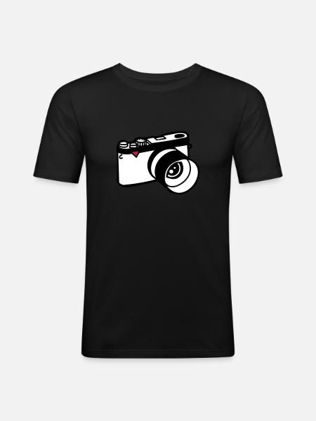 Camera - Men's Slim Fit T-Shirt - black
