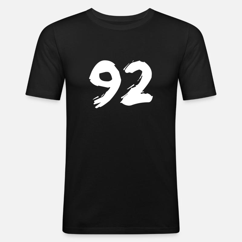 Brushed 92 - Männer Slim Fit T-Shirt - Schwarz