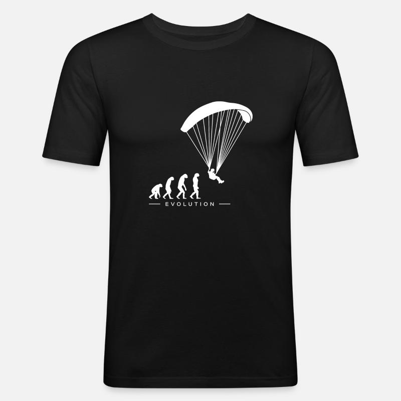 Paragleiter Paragleiten Evolution Motif - T-shirt près du corps Homme - noir