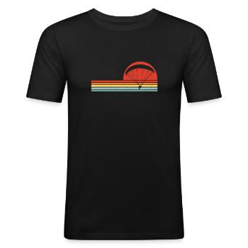 Base-Jumping Design für Fallschirmspringer & Base - Männer Slim Fit T-Shirt - Schwarz - Vorne - Nik (191cm)