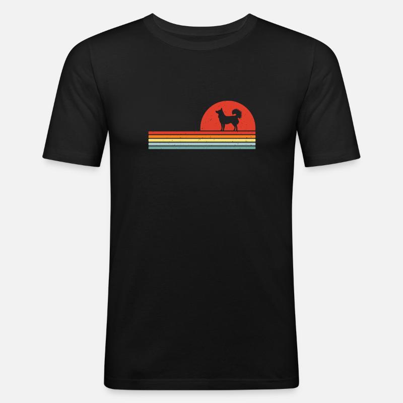 Alaskan Klee Kai - Männer Slim Fit T-Shirt - Schwarz