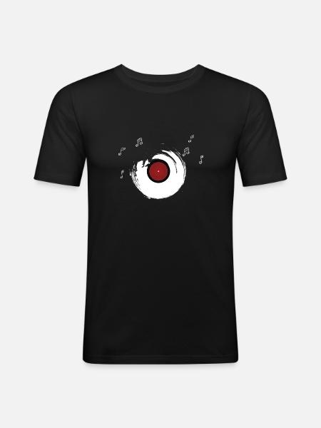 Platine Vinyle Cadeau Jazz & Oldschool - T-shirt près du corps Homme - noir