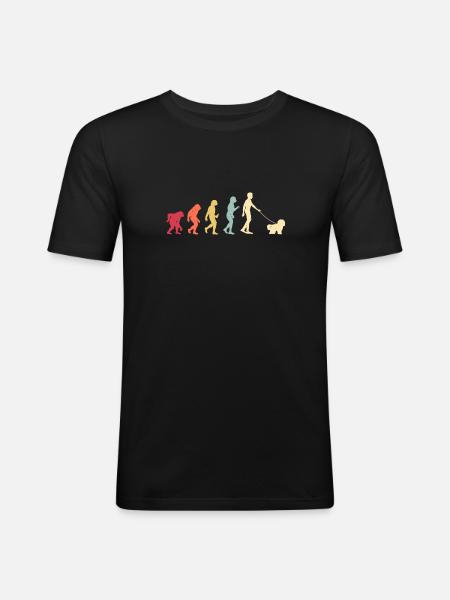 Bichon Frise - T-shirt près du corps Homme - noir