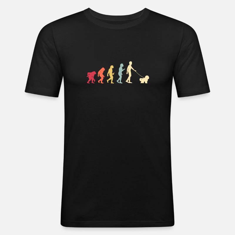 Bichon Frise - Männer Slim Fit T-Shirt - Schwarz