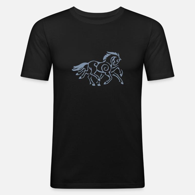 Sleipnir - Männer Slim Fit T-Shirt - Schwarz