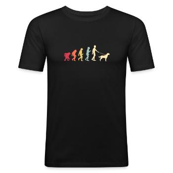 Retriever de la baie de Chesapeake - T-shirt près du corps Homme - noir - Devant - Nik (191cm)