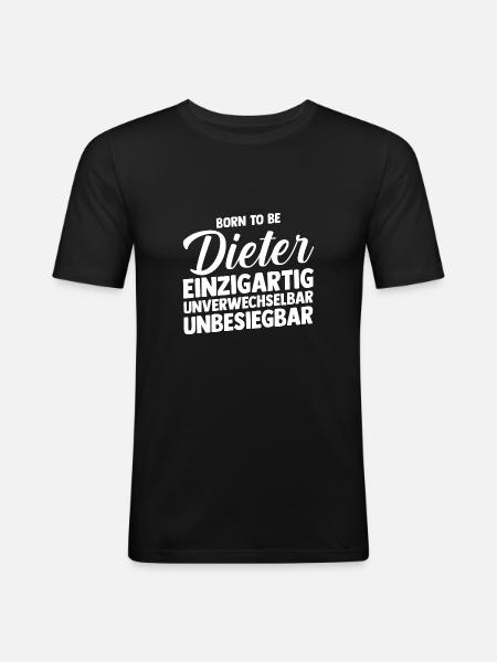 First name Dieter - Men's Slim Fit T-Shirt - black