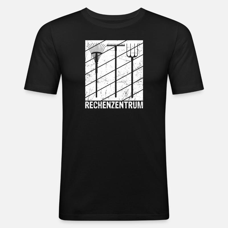 Rechenzentrum - Männer Slim Fit T-Shirt - Schwarz