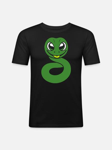 Little Snake Humor - Men's Slim Fit T-Shirt - black