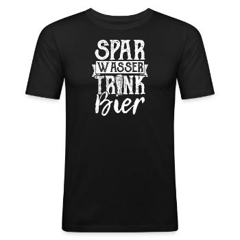 Beer Drinking Beer Fun Beer Pong Booze Drinking Tour Beer - Men's Slim Fit T-Shirt - black - Front - Nik (191cm)