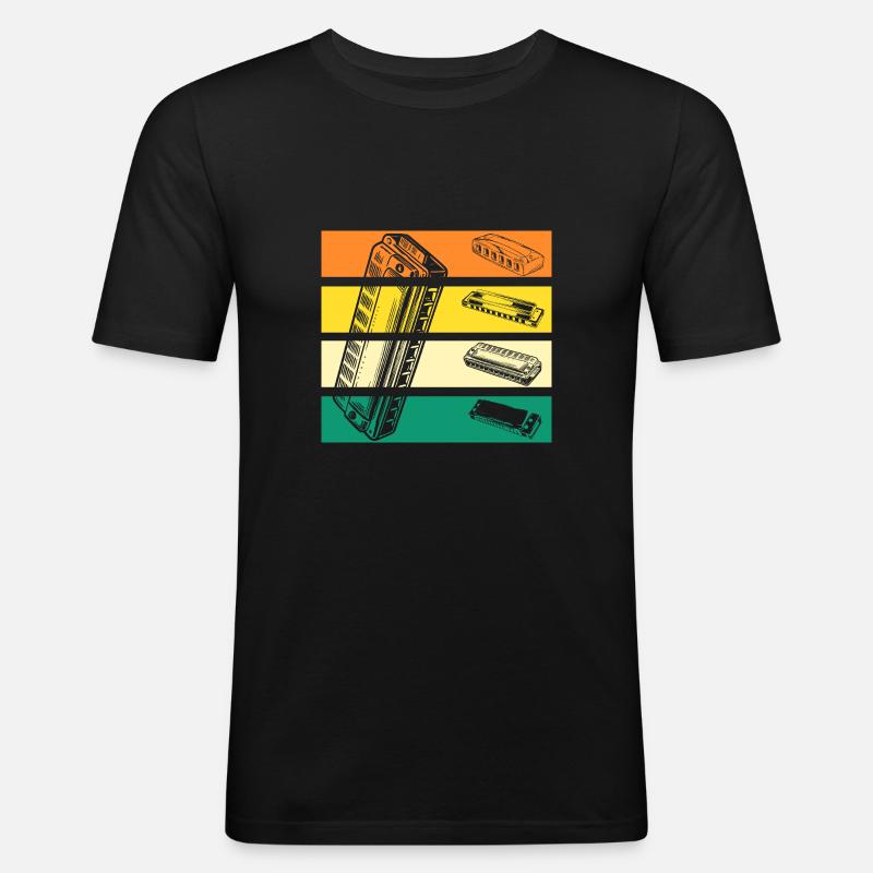 Harmonica Harmonica - Men's Slim Fit T-Shirt - black