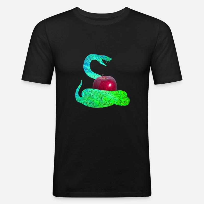 Snake E 5 - Men's Slim Fit T-Shirt - black