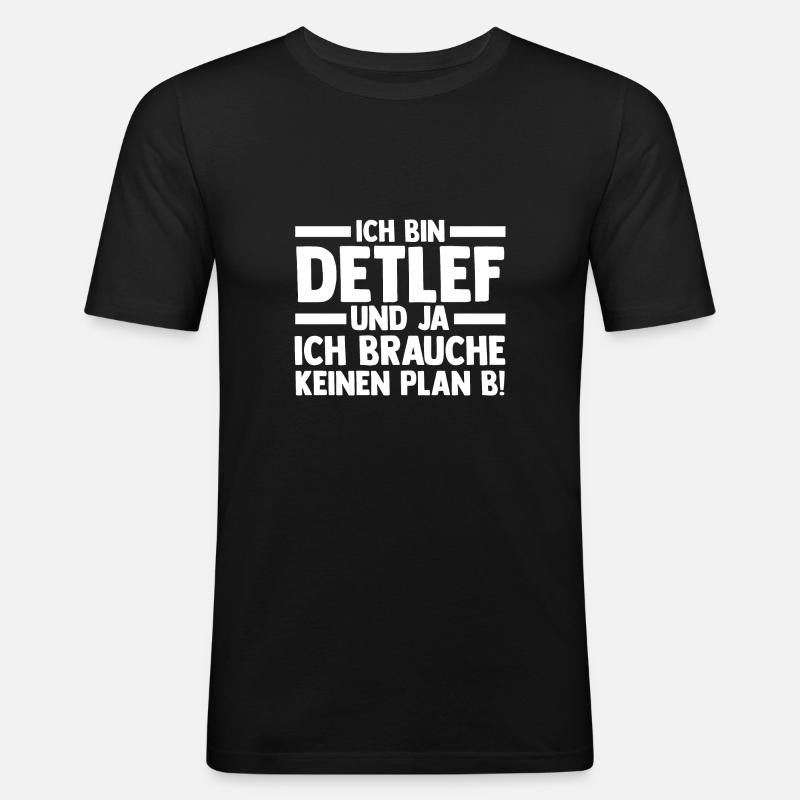 First name Detlef - Men's Slim Fit T-Shirt - black
