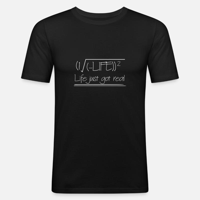 Maths - Mathematik - Physics - Männer Slim Fit T-Shirt - Schwarz