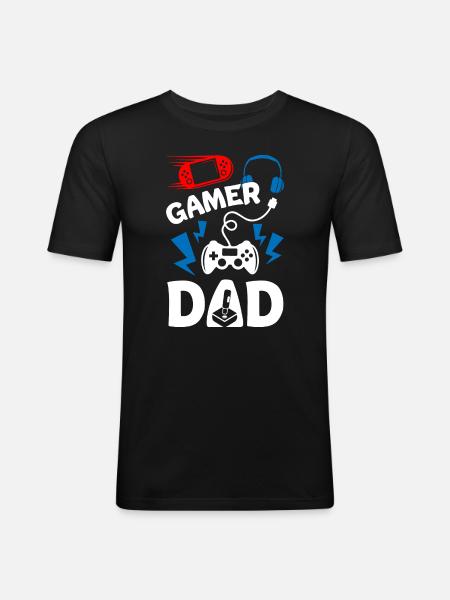 Gamer Dad - Men's Slim Fit T-Shirt - black