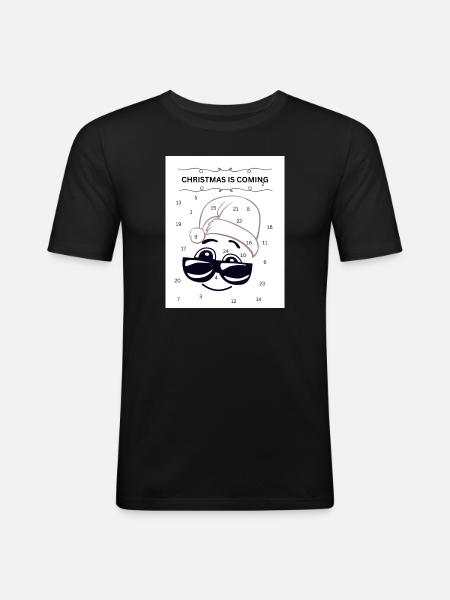 Christmas is coming - Men's Slim Fit T-Shirt - black