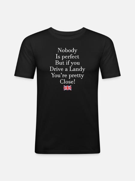 Drive a Landy - Men's Slim Fit T-Shirt - black