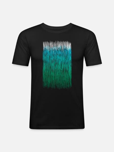 Turquoise Petrol Graphics - Men's Slim Fit T-Shirt - black