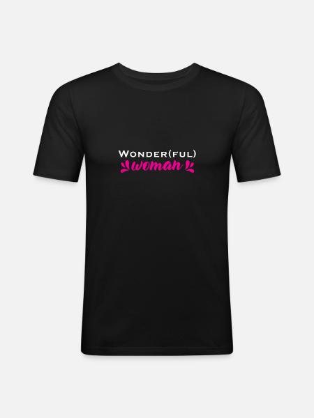 Wonderful Woman - Men's Slim Fit T-Shirt - black
