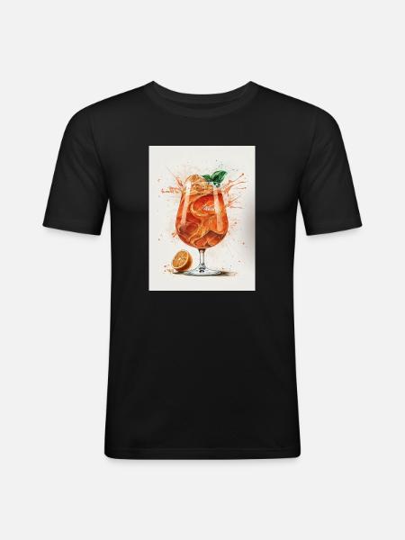 Sprizz Illustration - Men's Slim Fit T-Shirt - black