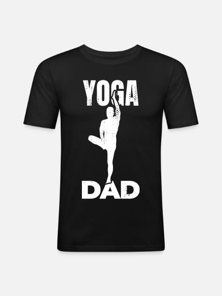 Yoga Dad - Men's Slim Fit T-Shirt - black