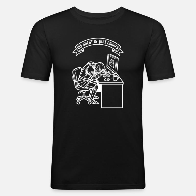 Büro Ritter Quest - Männer Slim Fit T-Shirt - Schwarz