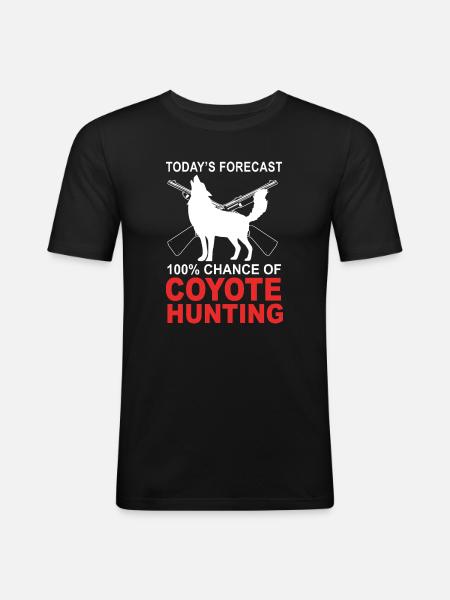 Coyote Hunting Hunter - Men's Slim Fit T-Shirt - black